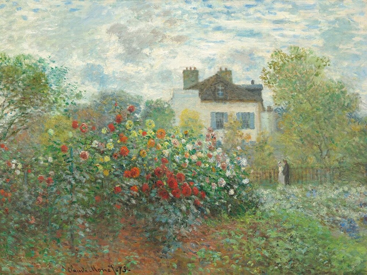 The Artists Garden in Argenteuil Poster Print by Monet Claude - Item # VARPDX3CM4356